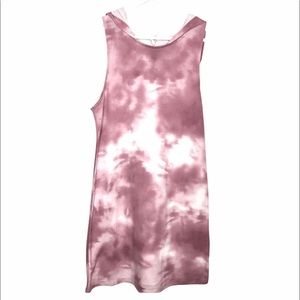 Tie dyed hooded beach cover up